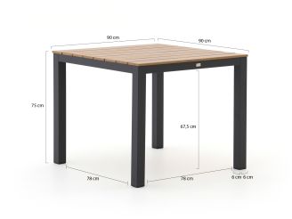 Bellagio Fidenza  Gartentisch 90x90x75 cm - Polywood