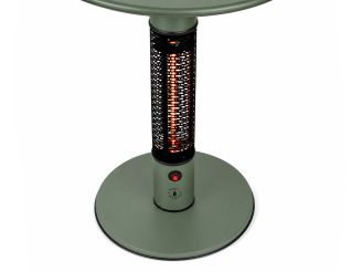 Monti HeatLine Pulse Gartentisch mit Heizstrahler 1500 W ø 60 cm (h: 75 cm) - Grün