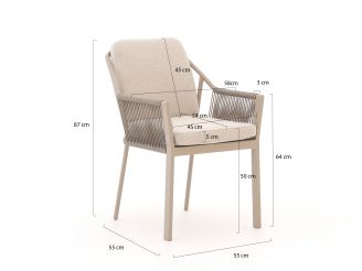 Tierra Outdoor Liv/Naro 280 cm Gartenmöbel-Set 9-teilig stapelbar