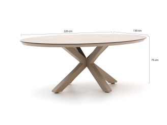 Tierra Outdoor Nuri/Oblong 220 cm Gartenmöbel-Set 7-teilig