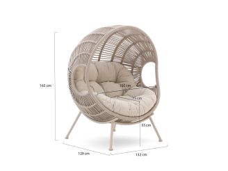 SUNS Nuna Gartensessel - Taupe - Beige - Braun - Rope (Seil)