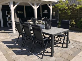 Bellagio Avenza/Fidenza 220 cm Gartenmöbel-Set 7-teilig verstellbar