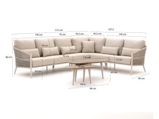 Bellagio Mineo/ROUGH-K Ecklounge-Set 6-teilig