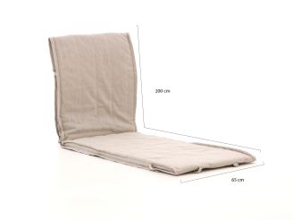 Fiber Outdoor Kissen für Gartenliege 200x65 cm - Sand Melange
