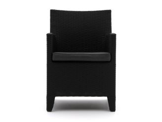 Forza Barolo Gartenstuhl - Schwarz - Polyrattan
