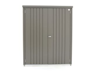Biohort Gartenschrank 155x83x182,5 cm (inkl. Bodenplatte und gestell) - Kwartgrijs Metallic (2100 liter)