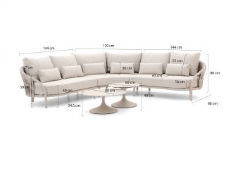 SUNS Feroli/Nova Ecklounge-Set 5-teilig