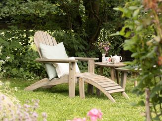 ROUGH-S Adirondack Gartensessel - Old Teak Greywash - Holz