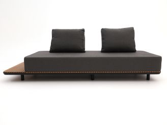 Bellagio San Lupo/Cosiraw Ecklounge-Set mit Feuertisch 4-teilig