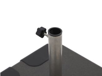 Sonnenschirmständer 45 kg Beton mit Rollen - Quadratisch/Anthrazit für Rohrdurchmesser ø 25-44 mm