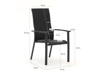 Bellagio Avio/Linosa 240x160 cm Gartenmöbel-Set 11-teilig stapelbar