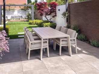 Bellagio Vinadio 255 cm Low Dining Gartenmöbel-Set 7-teilig