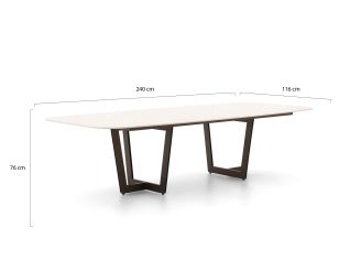 SUNS Palermo Gartentisch 240x116x76 cm - Sintered stone