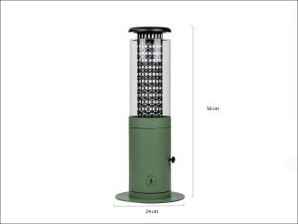 Monti HeatLine Ember Pellet Heizstrahler ø 24 cm (h: 58 cm) - Grün
