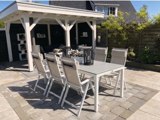 Bellagio Avenza/Fidenza 220 cm Gartenmöbel-Set 7-teilig verstellbar