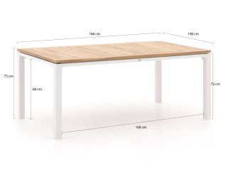Manifesto Ortello/Linosa 180 cm Gartenmöbel-Set 5-teilig