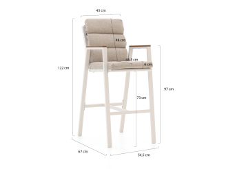 Bellagio Bertinoro/Trecenta 150 cm Gartenbar-Set 5-teilig stapelbar