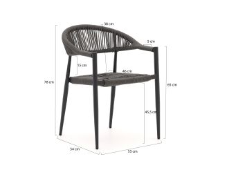 Manifesto Belpasso/Linosa 240x160 cm Gartenmöbel-Set 11-teilig stapelbar