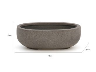 Luca Lifestyle Grigio Longtail Blumentopf S 45x20x15 cm - Naturbeton