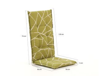 Madison Hochlehner Auflage 120x50 cm - Graphic Green Natural Outdoor Finishing