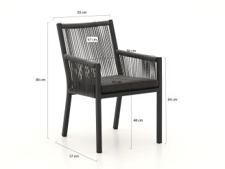 Manifesto Rivola/Furato Ellips 200 cm Gartenmöbel-Set 7-teilig