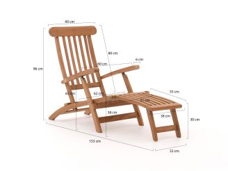 Sunyard Bourne deckchair - Natur Teakholz - Teakholz
