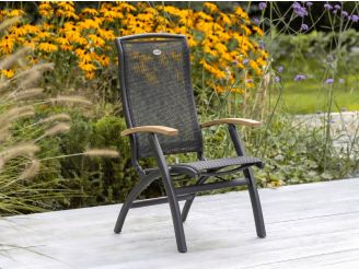 Hartman Da Vinci Gartenstuhl Hochlehner - Grau - Anthrazit - Textilene