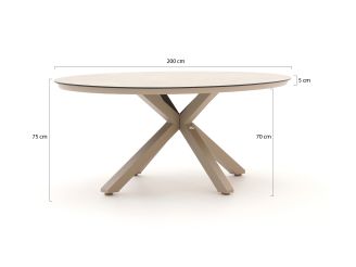 Tierra Outdoor Nuri/Oblong 200 cm Gartenmöbel-Set 5-teilig