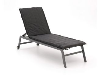 Fiber Outdoor Kissen für Gartenliege 200x65 cm - Dunkelgrau Melange