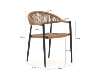 Manifesto Belpasso/ROUGH-S 300 cm Gartenmöbel-Set 9-teilig stapelbar