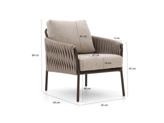 SUNS Fiave/Palermo 280 cm Low Dining Gartenmöbel-Set 7-teilig