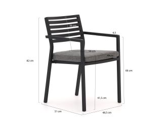 Bellagio Rumo/Furato Ellips 200 cm Gartenmöbel-Set 7-teilig stapelbar