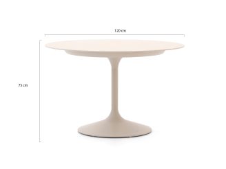 SUNS Vado/Nova ø 120 cm Gartenmöbel-Set 5-teilig stapelbar