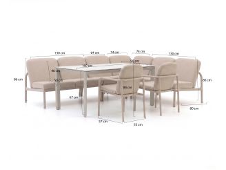 Manifesto San Teodoro/Sestino 160 cm Dining Ecklounge-Set 7-teilig
