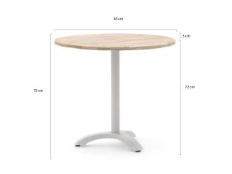 Bellagio Lisio Gartentisch ø 85 cm (h: 75 cm) - Teakholz