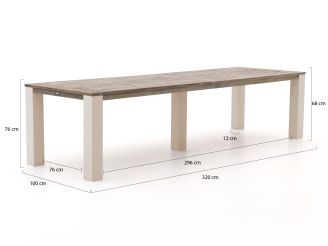ROUGH-X Gartentisch 320x100x76 cm - Teakholz
