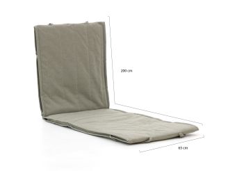 Fiber Outdoor Kissen für Gartenliege 200x65 cm - Grün Melange