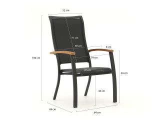 Bellagio Lugo/Linosa 240x160 cm Gartenmöbel-Set 11-teilig stapelbar