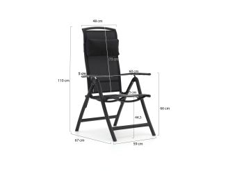 Forza Capri/Linosa 240x160 cm Gartenmöbel-Set 11-teilig verstellbar