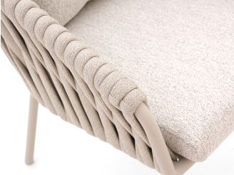 SUNS Nappa Gartenstuhl - Taupe - Beige - Braun - Rope (Seil)