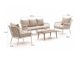 Manifesto Celante/ROUGH-K Sessel-Sofa-Lounge-Set 4-teilig 5-Sitzer