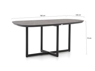 Tierra Outdoor Natal/Rivera 180 cm Gartenmöbel-Set 5-teilig