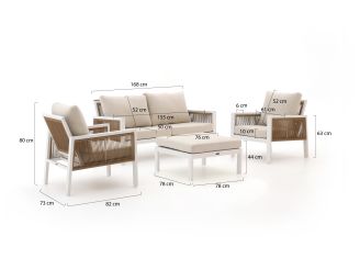 Manifesto Alzano Sessel-Sofa Lounge-Set 4-teilig