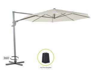 Shadowline Francisco Ampelschirm ø 330 cm - Ecru (inkl. Terra Easyfoot) (inkl. Kreuzständer, ohne Platten) (inkl. Schutzhülle)