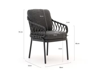Tierra Outdoor Natal/Naro 280 cm Gartenmöbel-Set 9-teilig