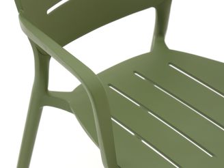 Forza Pazzia Gartenstuhl stapelbar - Grün - Kunststoff