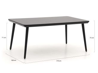 Hartman Delphine/Sophie Studio 170 cm Gartenmöbel-Set 5-teilig