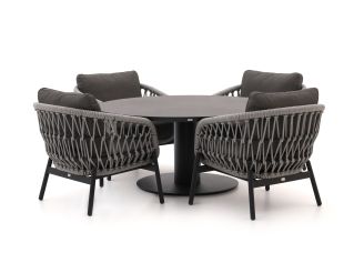 Bellagio Cupello/La Fonte ø 150 cm Low Dining Gartenmöbel-Set 5-teilig
