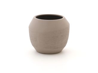 Designplants/Luca Lifestyle Lorbeer Säule Kunstpflanze (h:125 cm) mit Ruvido Combi Blumentopf - Grün (UV beständig) (Blumentopf = Sand)