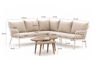 Manifesto Celante/ROUGH-K Ecklounge-Set 5-teilig 5-Sitzer